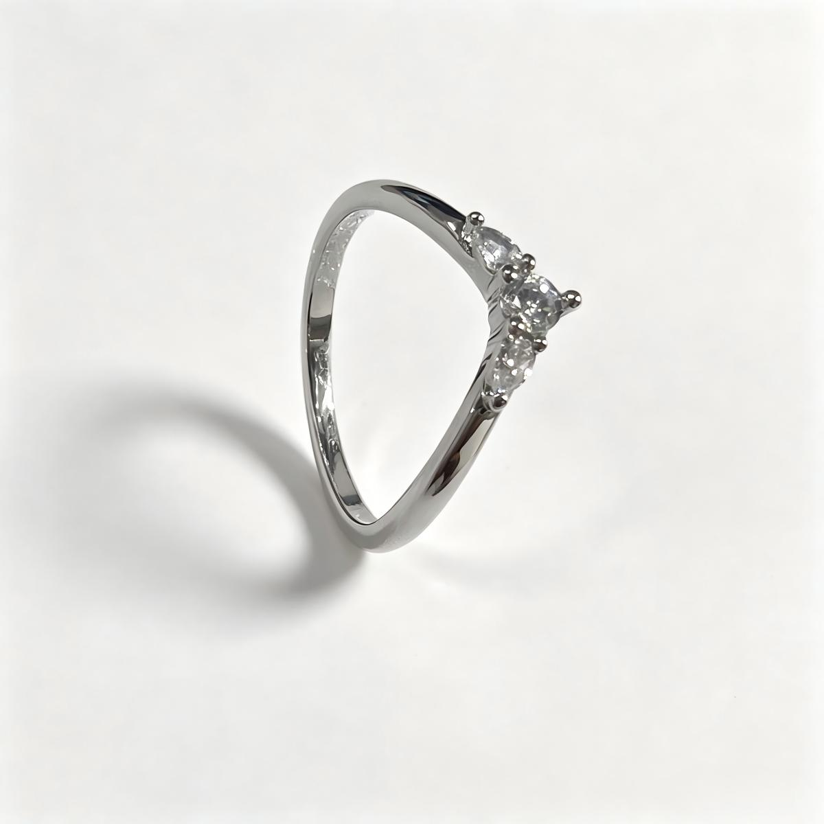 Women's Unique V-Shape Promise Engagement Ring